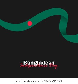 Vector of Independence Day with Bangladesh Flags. Celebration of Bangladesh Independence Day on March 26. Vector Illustration
