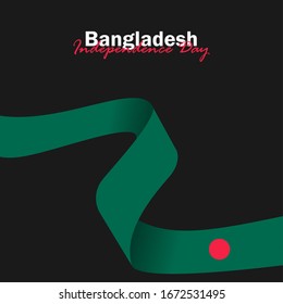 Vector of Independence Day with Bangladesh Flags. Celebration of Bangladesh Independence Day on March 26. Vector Illustration