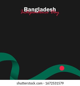 Vector of Independence Day with Bangladesh Flags. Celebration of Bangladesh Independence Day on March 26. Vector Illustration