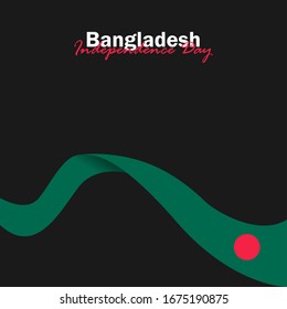 Vector of Independence Day with Bangladesh Flags. Celebration of Bangladesh Independence Day on March 26. Vector Illustration