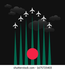 Vector of Independence Day with Bangladesh Flags. Celebration of Bangladesh Independence Day on March 26. Vector Illustration