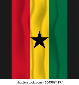 Vector of Independence Day Ghana. Celebration of Ghana's national day on March 6. ghana national flags. - Vector Illustration