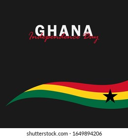 Vector of Independence Day Ghana. Celebration of Ghana's national day on March 6. ghana national flags. - Vector Illustration