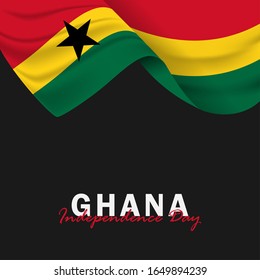 Vector of Independence Day Ghana. Celebration of Ghana's national day on March 6. ghana national flags. - Vector Illustration