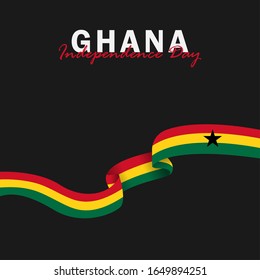 Vector of Independence Day Ghana. Celebration of Ghana's national day on March 6. ghana national flags. - Vector Illustration