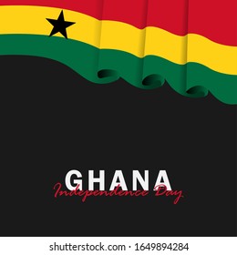 Vector of Independence Day Ghana. Celebration of Ghana's national day on March 6. ghana national flags. - Vector Illustration