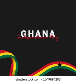 Vector of Independence Day Ghana. Celebration of Ghana's national day on March 6. ghana national flags. - Vector Illustration