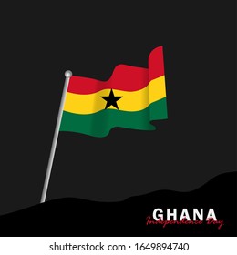 Vector of Independence Day Ghana. Celebration of Ghana's national day on March 6. ghana national flags. - Vector Illustration