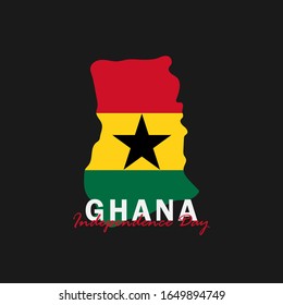 Vector of Independence Day Ghana. Celebration of Ghana's national day on March 6. ghana national flags. - Vector Illustration