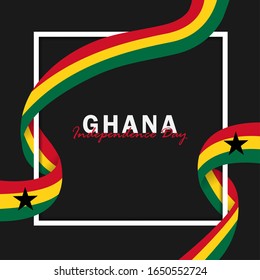 Vector of Independence Day Ghana. Celebration of Ghana's national day on March 6. ghana national flags. - Vector Illustration