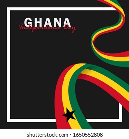 Vector of Independence Day Ghana. Celebration of Ghana's national day on March 6. ghana national flags. - Vector Illustration