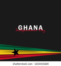 Vector of Independence Day Ghana. Celebration of Ghana's national day on March 6. ghana national flags. - Vector Illustration