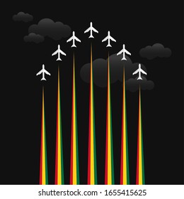 Vector del Día de la Independencia de Ghana. Celebración del Día Nacional de Ghana el 6 de marzo. banderas nacionales de Ghana. - Ilustración de vectores