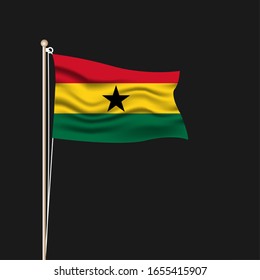 Vector of Independence Day Ghana. Celebration of Ghana's national day on March 6. ghana national flags. - Vector Illustration
