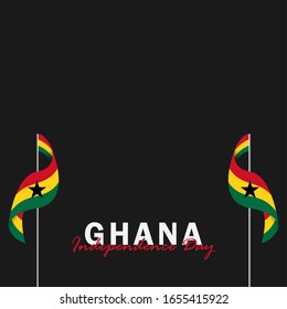 Vector del Día de la Independencia de Ghana. Celebración del Día Nacional de Ghana el 6 de marzo. banderas nacionales de Ghana. - Ilustración de vectores