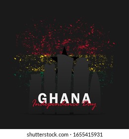 Vector del Día de la Independencia de Ghana. Celebración del Día Nacional de Ghana el 6 de marzo. banderas nacionales de Ghana. - Ilustración de vectores