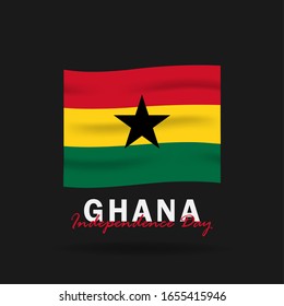 Vector del Día de la Independencia de Ghana. Celebración del Día Nacional de Ghana el 6 de marzo. banderas nacionales de Ghana. - Ilustración de vectores