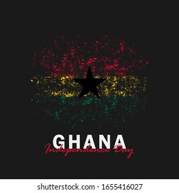 Vector of Independence Day Ghana. Celebration of Ghana's national day on March 6. ghana national flags. - Vector Illustration