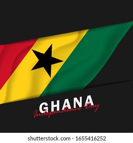Vector of Independence Day Ghana. Celebration of Ghana's national day on March 6. ghana national flags. - Vector Illustration