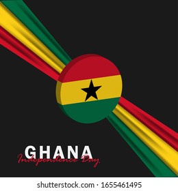 Vector of Independence Day Ghana. Celebration of Ghana's national day on March 6. ghana national flags. - Vector Illustration