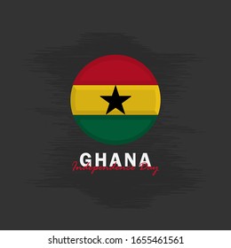 Vector del Día de la Independencia de Ghana. Celebración del Día Nacional de Ghana el 6 de marzo. banderas nacionales de Ghana. - Ilustración de vectores