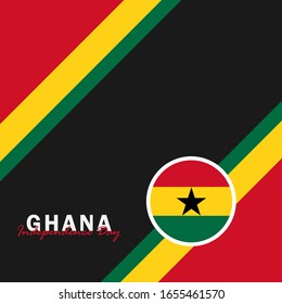 Vector del Día de la Independencia de Ghana. Celebración del Día Nacional de Ghana el 6 de marzo. banderas nacionales de Ghana. - Ilustración de vectores