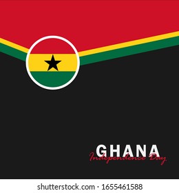 Vector of Independence Day Ghana. Celebration of Ghana's national day on March 6. ghana national flags. - Vector Illustration