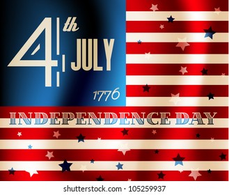 Vector independence day poster - retro vintage version