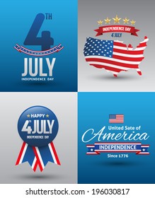 Vector independence day poster set.