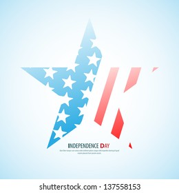 Vector independence day star / poster - retro vintage version