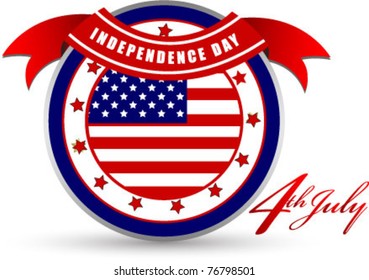 vector independence day sticker or badge
