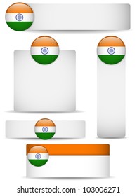 Vector - India Country Set of Banners
