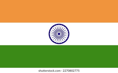 Vector INDIA flag, official colours, illustration. EPS10. vector background of INDIA flag, 
INDIA Flag in circle