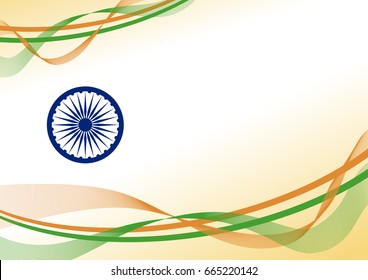 Vector india independence day background design with copy space