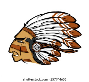 vector Indian chief head 