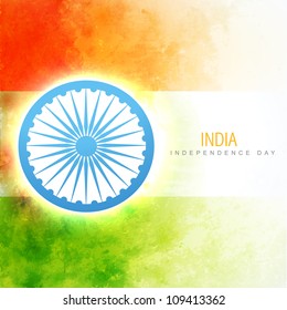 vector indian flag in grunge style background