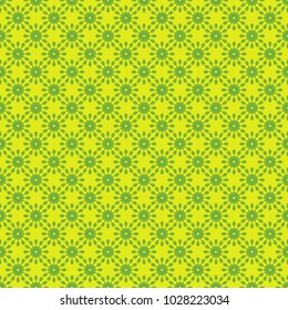 Vector Indian floral paisley medallion seamless pattern. Ethnic Mandala seamless pattern in yellow, green and violet colors.