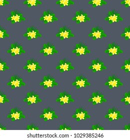 Vector Indian floral plumeria flowers pattern. Ethnic towel, henna style. Can be used for greeting business card background, backdrop, textile. Seamless ornament print in gray, green and blue colors.