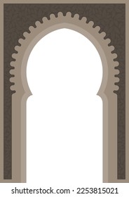 Vector Indian frame with leaves texture on white background