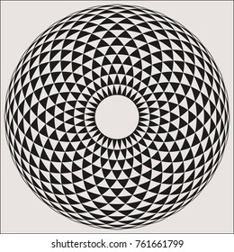 Vector Indian geometric black mandala.