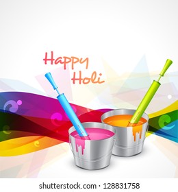 vector indian holi festival with water colors