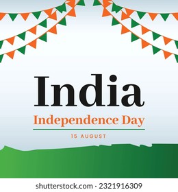 Vector indian independence day concept.