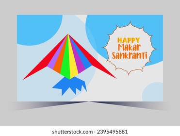 vector indian makar sankranti festival and web banner template