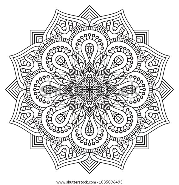 Vector Indian Mandala Stock Vector (Royalty Free) 1035096493 | Shutterstock