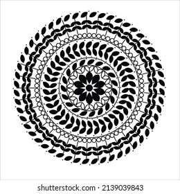 vector Indian mandala art design free vector