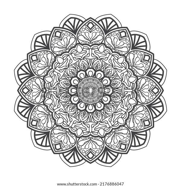 Vector Indian Mandala Coloring Book Lace Stock Vector (Royalty Free ...