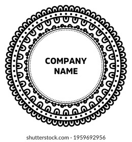 Vector indian Mandala oriental template