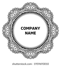 Vector indian Mandala oriental template