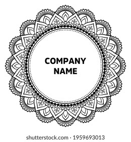 Vector indian Mandala oriental template