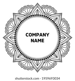 Vector indian Mandala oriental template